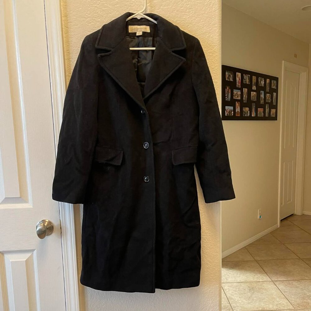 Liz Claiborne long peacoat style jacket